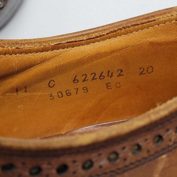 Men's Classic Brown Leather Sole Oxfords Size 11 - Picture 8 of 11